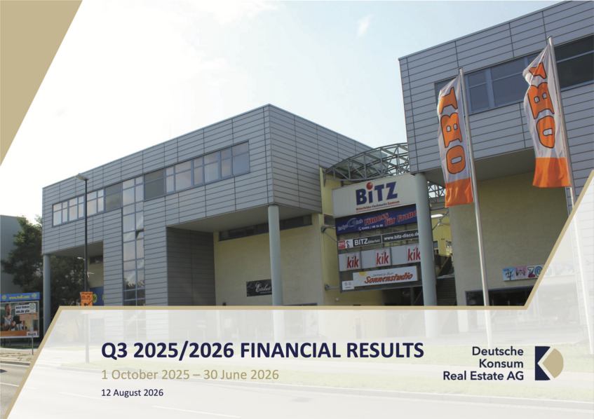 Titelbild der Präsentation zu den Ergebnissen dritten Quartals des Geschäftsjahrs 2025/2026